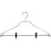 Mawa Bodyform Non-Slip Hanger w/ Clips for Suit/Coat Metal in White | 8 H x 16.75 W in | Wayfair 16431