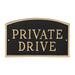 Montague Metal Products Inc. Large Arch Private Drive Statement Plaque Sign Aluminum in Black/Yellow | 13 H x 21 W x 0.25 D in | Wayfair