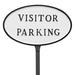Montague Metal Products Inc. Standard Oval Visitor Parking Statement Plaque Sign w/ Lawn Stake Metal | 8.5 H x 13 W x 0.25 D in | Wayfair