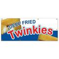 36 x96 DEEP FRIED TWINKIES BANNER SIGN homemade fryed stick candy bar twinkie