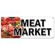 MEAT MARKET BANNER SIGN butcher gourmet usda prime pork chicken corn