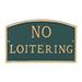 Montague Metal Products Inc. No Loitering Statement Garden Plaque Metal | 13 H x 21 W x 0.25 D in | Wayfair SP-13L-W-HGG