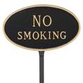 Montague Metal Products Inc. No Smoking Statement Garden Sign Metal | 8.5 H x 13 W x 0.25 D in | Wayfair SP-6S-LS-BS