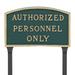 Montague Metal Products Inc. Authorized Personnel Only Statement Garden Sign Metal | 10 H x 15 W x 0.25 D in | Wayfair SP-29S-LS-HGG