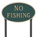 Montague Metal Products Inc. No Fishing Statement Garden Sign Metal | 10 H x 18 W x 0.25 D in | Wayfair SP-26L-LS-HGG