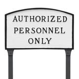 Montague Metal Products Inc. Authorized Personnel Only Statement Garden Sign Metal | 13 H x 21 W x 0.25 D in | Wayfair SP-29L-LS-WB