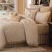 Michael Amini Carlton Comforter Set - Ivory Microfiber in White | King Comforter + 5 Shams | Wayfair BCS-KS10-CARLTON-IVY