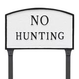 Montague Metal Products Inc. No Hunting Statement Garden Sign Metal | 10 H x 15 W x 0.25 D in | Wayfair SP-23S-LS-WB