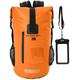 Premium 35L Waterproof Dry Bag Backpack, Sack with Phone Dry Bag, Perfect for Boating/Kayaking/Canoeing/Fishing/Rafting/Swimming/Camping/Snowboarding (35 L, Orange)