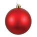 The Holiday Aisle® Holiday Décor Ball Ornament Plastic in Red | 2.4 H x 2.4 W x 2.4 D in | Wayfair HLDY1342 30062123