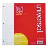 Universal UNV20920 8 in. x 10.5 in. 3-Hole Filler Paper - Wide/Legal Rule (200/Pack)