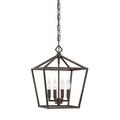 3234-RBZ-Millennium Lighting-Ritner - 4 Light Pendant-18 Inches Tall and 12 Inches Wide-Rubbed Bronze Finish -Traditional Installation