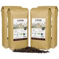 Coffee Masters Triple Certified Arabica Coffee Beans 4x1kg - Fairtrade Organic Coffee Beans Blend - Medium Roast Whole Coffee Beans Ideal for Espresso Machines - The Great Taste Award Winner