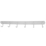 Uxcell 17 Length Wall Mounted Hanger Towel Clothes Hanging Rack Hook Aluminum 6 Hooks