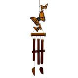Cohasset Gifts & Garden Monarch Butterfly Harmony Bamboo Wind Chime Bamboo in Blue | 37 H x 8 W x 8 D in | Wayfair 186BH