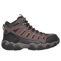 Skechers Men's Work: Blais - Bixford ST Sneaker | Size 9.0 | Dark Brown | Leather/Synthetic/Textile