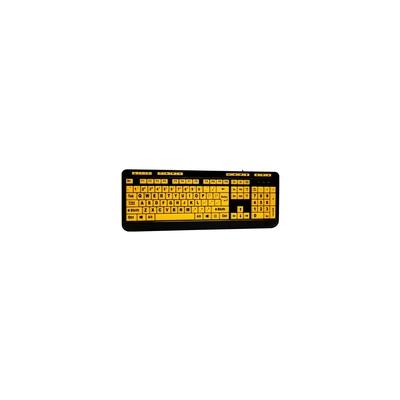 Adesso Luminous Keyboard - Black/Yellow - AKB-132UY