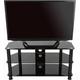 Stealth Mounts 1000mm Black Glass TV Stand For 3D/LED/LCD/Plasma TVs Up To 50 inch