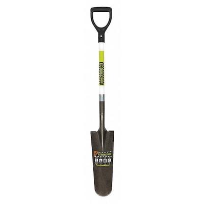 SEYMOUR MIDWEST 49752GRA Drain Spade Shovel, 14 ga #12 Blade, Steel Blade,