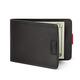 Distil Union Wally Bifold Slim Leather Wallets for Men - Money Clip, Credit Card Holder, Billfold (Ninja Black)