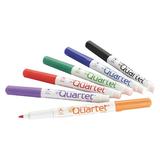 QUARTET 659511QB Dry Erase Marker, Fine Tip, Assorted Colors, PK6 Low Odor