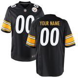 Youth Nike Black Pittsburgh Steelers Custom Game Jersey