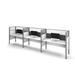 Bestar Pro-Biz Triple Side-by-Side Workstation w/ 6 Privacy Panels (Per Workstation) Benching Desks, in Gray/White | Wayfair 100872DG-17