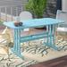 Beachcrest Home™ Blaser Wooden Dining Table Wood in Blue | 29.5 H x 31.5 D in | Outdoor Dining | Wayfair BRWT4146 30317227