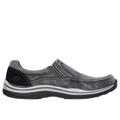 Skechers Men's Relaxed Fit: Expected - Avillo Slip-On Shoes | Size 11.5 Extra Wide | Black | Textile/Leather | Machine Washable