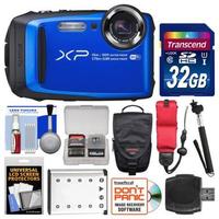 FUJIFILM FinePix XP90 Shock & Waterproof Wi-Fi Digital Camera (Blue) with 32GB Card + Case + Battery