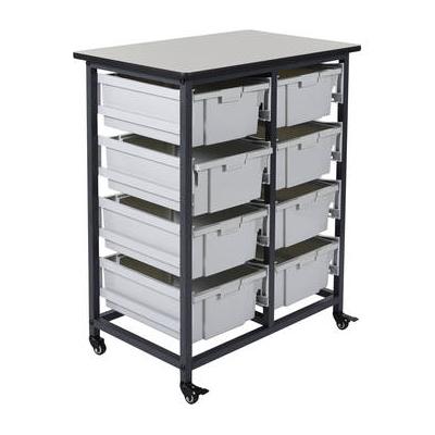 Luxor Double Row Mobile Bin Storage Unit (Large Bins) MBS-DR-8L