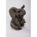 Hi-Line Gift Ltd. Sitting Elephant Baby w/ Trunk up Statue in Gray | 15.5 H x 11 W x 13 D in | Wayfair 87948-B