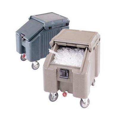 Cambro Tall Mobile SlidingLid Ice Caddy Dark Brown, 100 lbs