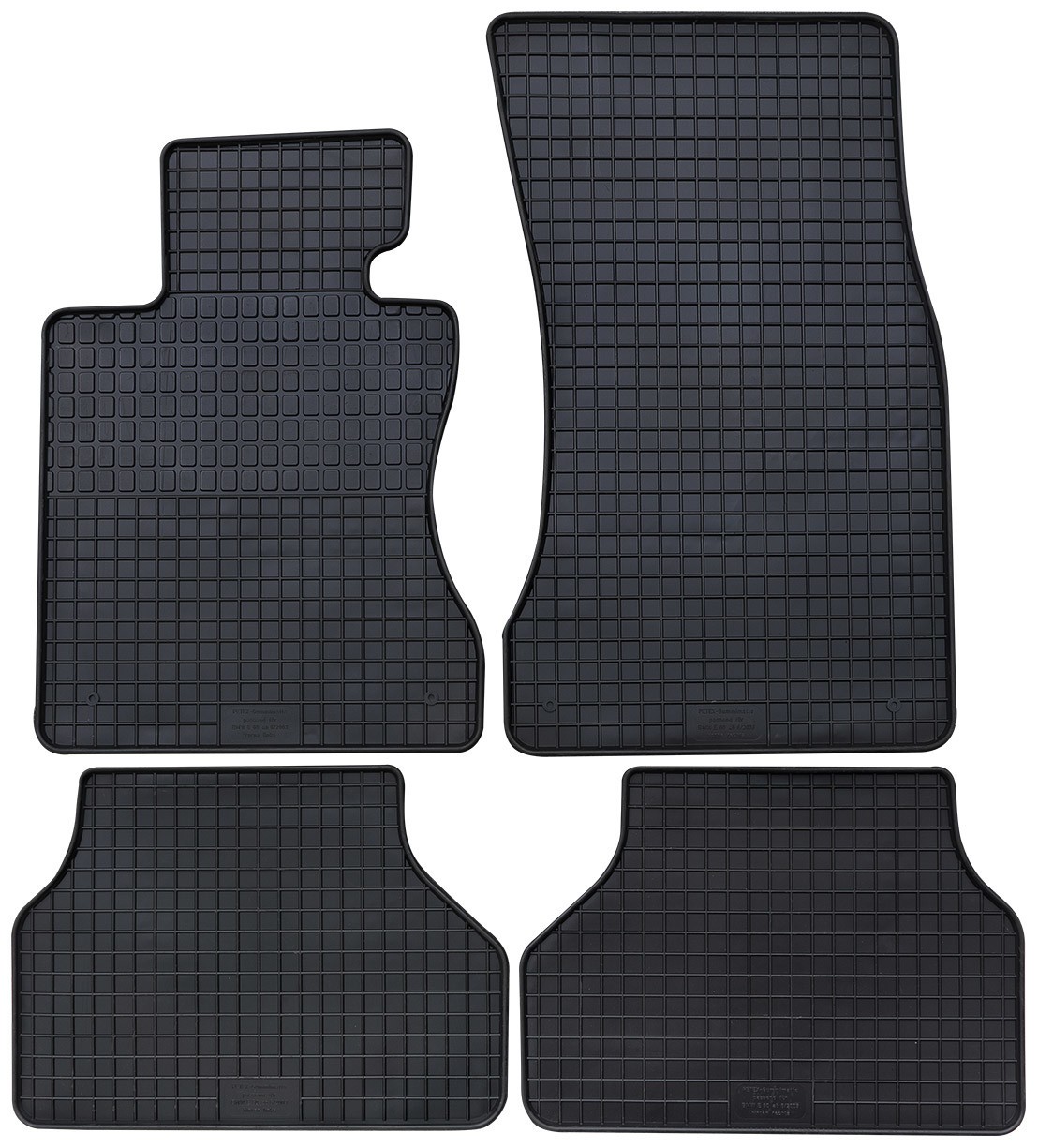 PETEX Fußmattensatz schwarz - vorbereitet für Befestigungssystem BMW 16510 Image