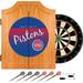 TRADEMARK Darts & Dart Boards 20.5 in. Detroit Pistons Hardwood Classics NBA Wood Dart Cabinet Set N