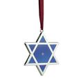 Northlight Seasonal 3" Silver & Shiny Star of David European Crystal Hanukkah Ornament Metal in Blue | 2.75 H x 2.5 W x 0.25 D in | Wayfair