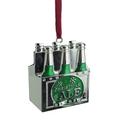 Northlight Seasonal 3" Green & Silver "CHRISTMAS ALE" Ornament w/ European Crystals Metal in Gray/Green | 3 H x 2.75 W x 0.25 D in | Wayfair