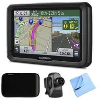 Garmin dezl 570LMT 5" Truck GPS Navigation Lifetime Map/Traffic Vent Mount/Case Bundle