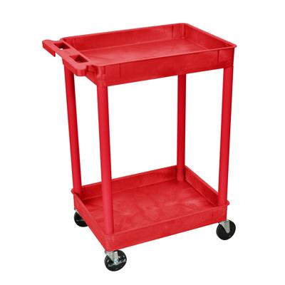 Luxor Luxor RDSTC11RD Tub Cart (2 Shelves, Red Finish)