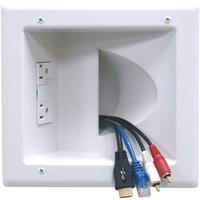 Peerless Iba5-w In-wall Plastic Cable Plate (with Surge Suppressor)