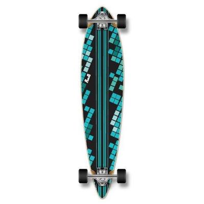 Epic Special Graphic Complete Longboard PINTAIL skateboard w/ 70mm wheels (Black Digital Wave)