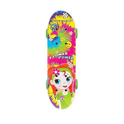 Titan Flower Power Princess Multi-Color 17-Inch Complete Skateboard for Girls 8+