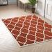 Orange/White 96 x 1.5 in Area Rug - Winston Porter Marisela Geometric Handmade Tufted Area Rug Polyester | 96 W x 1.5 D in | Wayfair