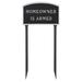 Montague Metal Products Inc. Homeowner Is Armed Statement Garden Sign Metal | 13 H x 21 W x 0.25 D in | Wayfair SP-55L-LS-BS