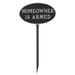 Montague Metal Products Inc. Homeowner Is Armed Statement Garden Sign Metal | 6 H x 10 W x 0.25 D in | Wayfair SP-54sm-LS-BS