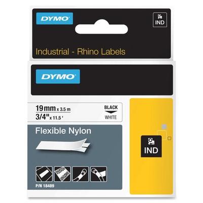 Dymo Rhino Flexible Nylon Industrial Label Tape Cassette, 0.75" x 11.5' DYM18489