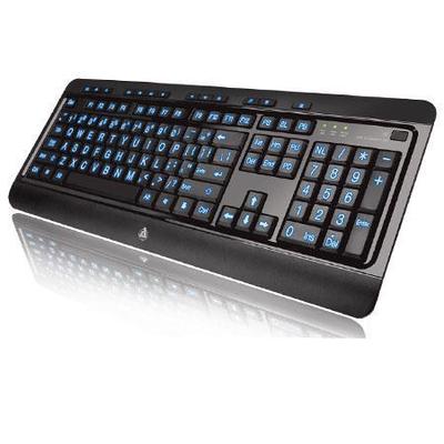 Azio KB505U Large Print Tri-Color Backlit Keyboard