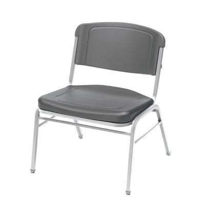 Iceberg Enterprises Big and Tall Armless Office Stacking Chair 6412 Seat Finish: Charcoal