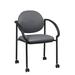Office Star 13Stack Chair with Casters and Arm (Black Frame) (special order) - Fabric Color: Transpo