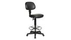 Office Star Executive Black Sculptured Seat and Back Vinyl Drafting Chair